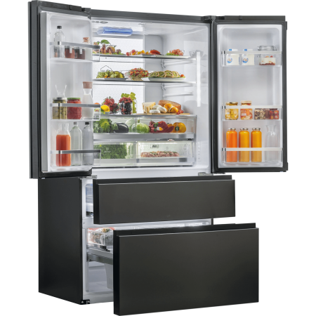 Combina frigorifica French Door, HAIER, 4 usi, compresor inverter, clasa E, Total No Frost (air surround), 750 L, H 190 cm, Sistem Antibacterian, display LED extern, Super Freezing, Holiday, Aparat au [3]