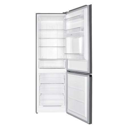 Combina Frigorifică Full No-Frost, Dual Inverter, 291L, Dozator Apă, Clasa E, Inox – 4 Rafturi + 3 Balcoane + 4 Sertare (Congelator + Legume) [1]