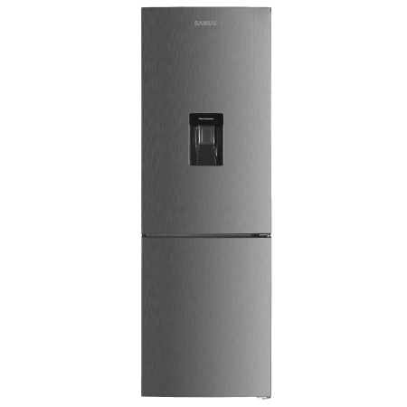 Combine frigorifice - Combina Frigorifică Full No-Frost, Dual Inverter, 324L, Dozator Apă, Clasa E, Inox – 4 Rafturi + 3 Balcoane + 4 Sertare