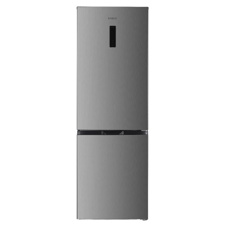 Combine frigorifice - Combina Frigorifică Full No-Frost, Dual Inverter, 400L, Clasa E, Inox – 3 Rafturi + 3 Balcoane + 5 Sertare