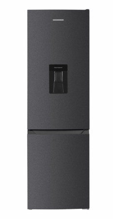 Combină frigorifică Heinner HC-HM260DGWDE++, 260L, Clasa E, Dozator Apă, Control Electronic, LED, 180 cm, Gri Antracit Texturat