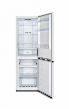 Combina frigorifică Heinner HCNF-HS304E++, 304L, Full No Frost, Multi Air Flow, Display interior, Funcție Vacanță, Alb cu mâner negru [1]
