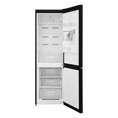 Combina frigorifica Heinner HCNF-V291BKWDE++, 294 l, No Frost, Clasa E, Dozator de apa, Display interior, Freezer Shield, control electronic, Iluminare LED, H 186 cm, Negru [1]