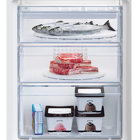 Combina frigorifica incorporabila Beko BCSA285K4SN, 271 l, Clasa E, Compresor ProSmart Inverter, Iluminare LED, XXL Bottle holder, H 177.5 cm, Alb [4]