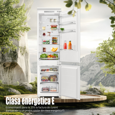 Combina frigorifică incorporabilă Samus SCBI395NFE, 300 L, Full No Frost, Clasa E, Super Freeze, Iluminare LED [4]