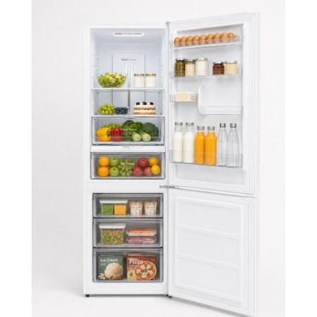 Combina frigorifica LDK CF-344NFDI W, Capacitate 344 l, Control Touch, H 195 cm, Clasa E, Alb [2]