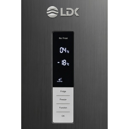 Combina frigorifica LDK CF-442NFDS, Capacitate 442 l, Latime 70 cm, Control Touch, MultiAir Flow, Rafturi Sticla, Crisper Box, H 186 cm, Clasa E, Dark Inox [7]