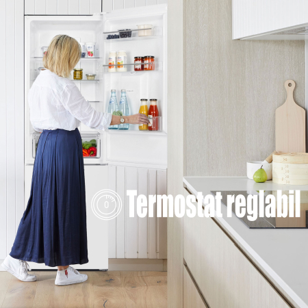 Combina frigorifică Samus SCW396NFDE, 286 L net (210 L frigider + 83 L congelator), Full No‑Frost, dozator de apă, LED, clasa E, uși reversibile [10]