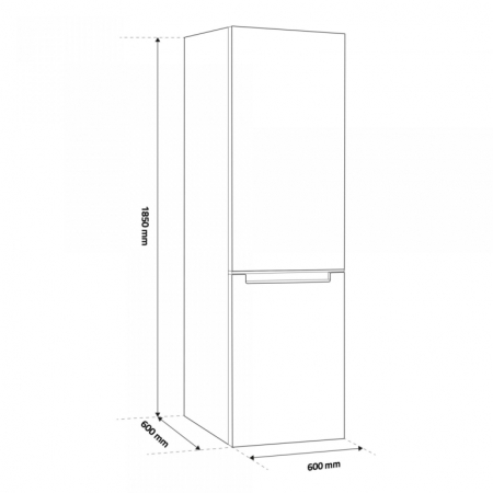 Combina Frigorifica Samus SCW396NFE, Full No Frost, Clasa energetica E, Termostat reglabil, H 185 cm, Alb [2]