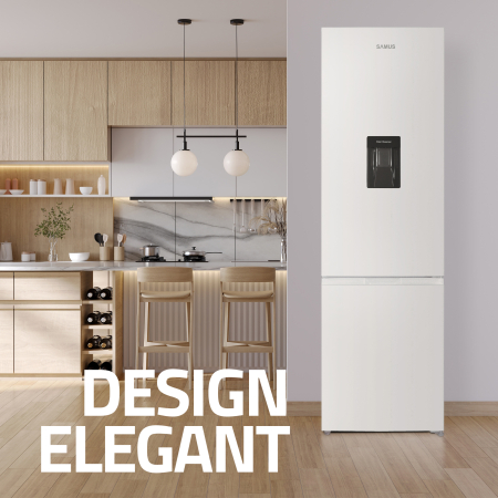 Combina frigorifica Samus SCW506NFDE, 324 L, Full No Frost, Dozator apă, Control electronic LED, Clasa E, Alb [4]