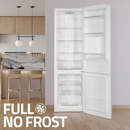 Combina frigorifica Samus SCW506NFDE, 324 L, Full No Frost, Dozator apă, Control electronic LED, Clasa E, Alb [5]