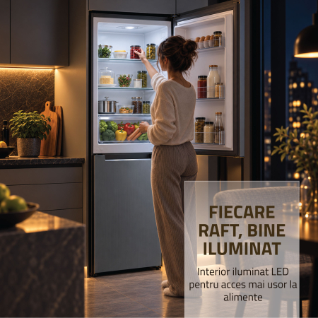 Combina frigorifică Samus SCX3391IE, 248 l, Motor Inverter, Clasa E, No Frost neprecizat, Uși reversibile, Inox [5]