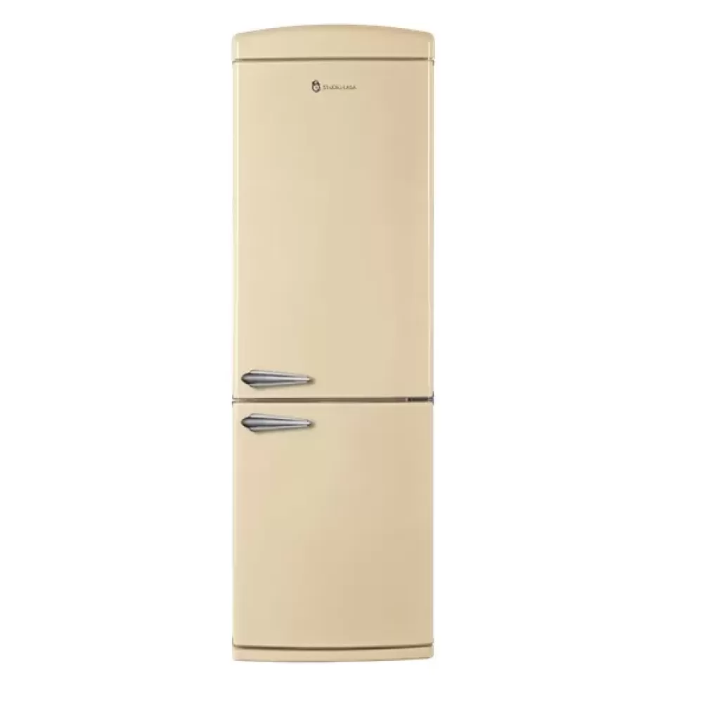 BUCATARIE - Combina frigorifică Studio Casa Retro, 330 L, H 190 cm, No-Frost, control LED, congelare rapidă, mod Eco, crem