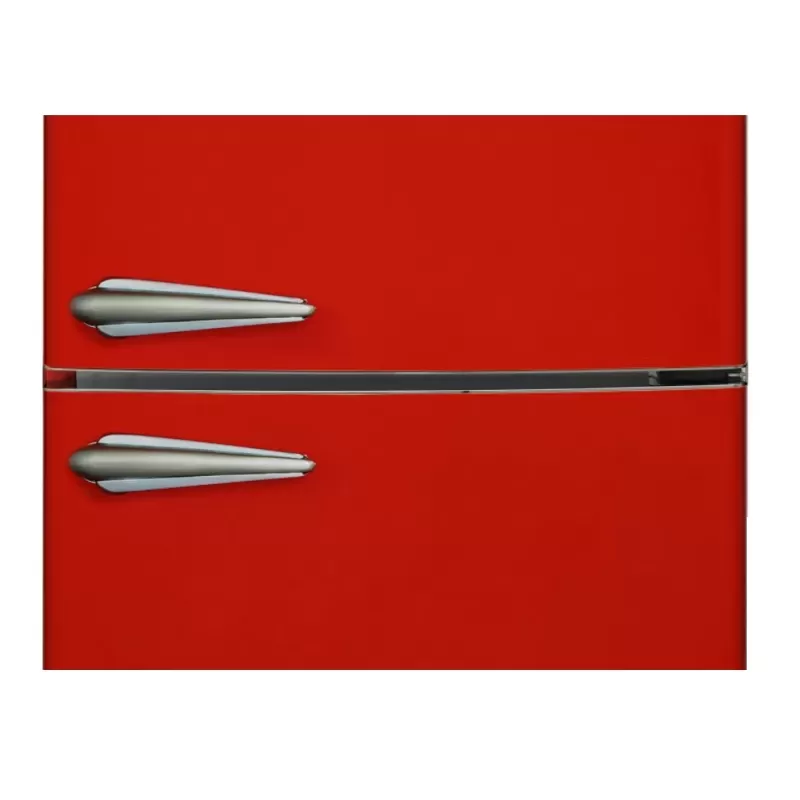 Combina frigorifica, Studio Casa, Retro, H 190 cm, 330 l, tehnologie No-Frost, panou control LED, functie congelare rapida, mod eco, iluminat interior, rosu [1]