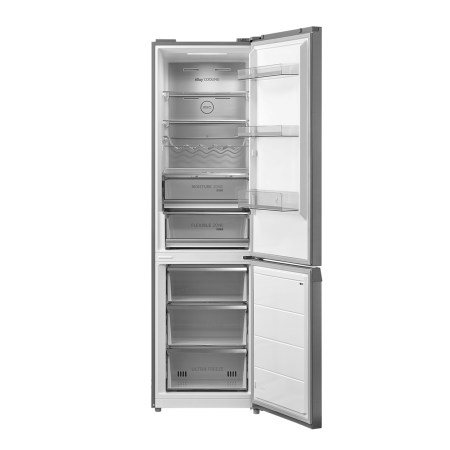 Combina frigorifica Toshiba, clasa energetica E, volum net total 378 litri (256+122L), no frost, afisaj LED, control electronic al temperaturii, iluminare interior LED, culoare Silver [2]