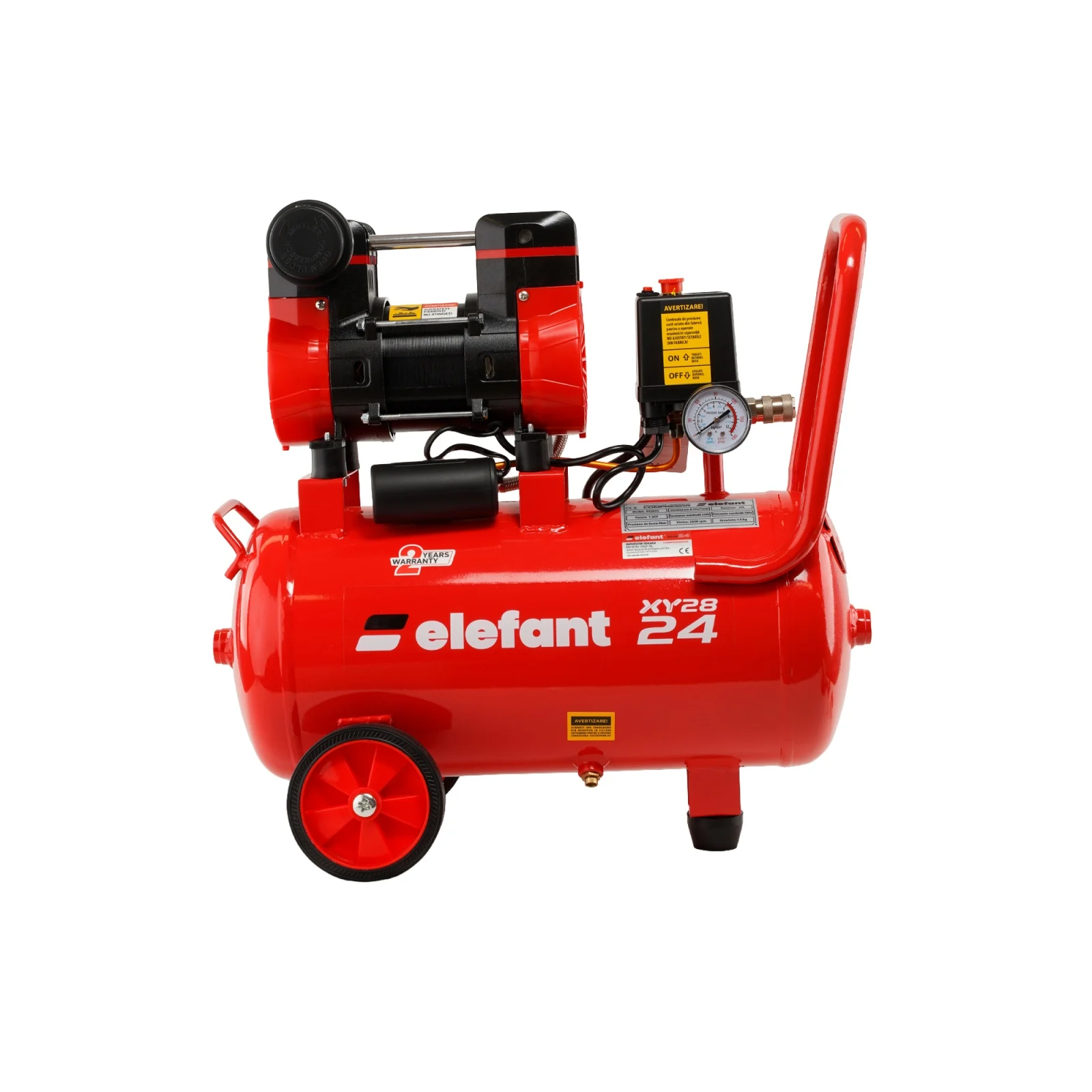 Compresor de aer 24L ELEFANT, 8 bari, putere 1.2 CP, debit aer 0.15 m³/min [2]