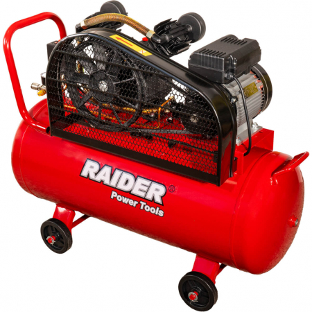BRICOLAJ - Compresor de aer pe curea, butelie 100l, putere motor 1.5kW, debit aer 170l/min, 2 pistoane, RD-AC17