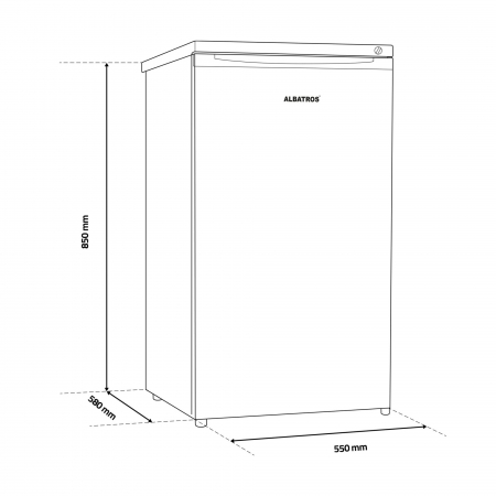 Congelator Albatros CA124E, 91 L, Clasa energetica E, Termostat reglabil, 4 sertare, inaltime 85 cm, Alb [2]