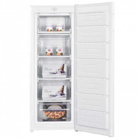 Congelatoare - Congelator Albatros CA215NE 185L – 4 Sertare Transparențe, 1 Raft Glisant, Clasa Energetică E, Capacitate Congelare 7.8 kg/24h, Termostat Reglabil, Dezghețare Manuală, Ușă Reversibilă, Picioare Reglab