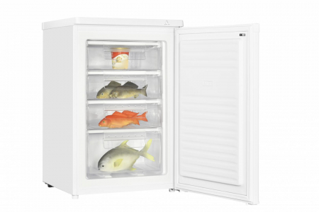 Congelatoare - Congelator Heinner HFF-HM91E++, 91 l, 4 sertare, Clasa E, Control mecanic, H 85 cm, Alb