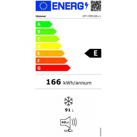 Congelator Heinner HFF-HM91SE++, 91 l, 4 sertare, Control mecanic, Clasa E, H 85 cm, Argintiu [2]