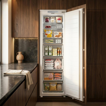 Congelator Incorporabil Heinner HFF-BIM212NFCE++, 212L, No Frost, Functie Cool & Freeze, Frigider si Congelator 2 in 1, Clasa E, Control Electronic, Super Racire, Super Congelare, 7 Compartimente, Alb [5]