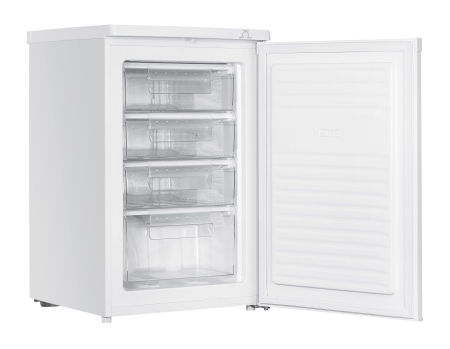 Congelator vertical 91 L, Dezghețare manuală, 3 sertare, Clasa E, Alb [3]