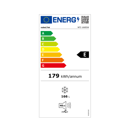 Congelator vertical Nobeltek Static, capacitate neta 166 L, clasa energetica E, Alb [4]