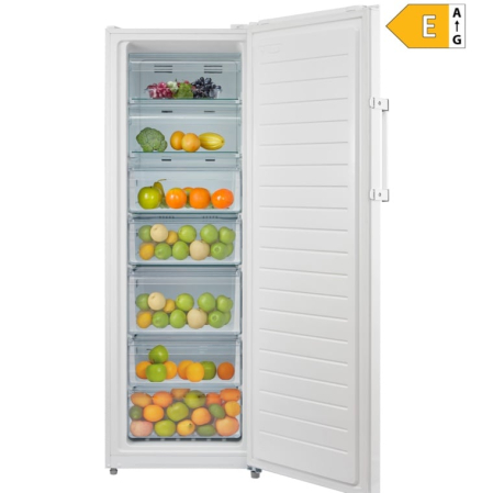 Congelator vertical VIVAX VF-238EDNF W, 238L, Full No Frost, Clasa E, Termostat Digital reglabil, Usa reversibila, Super cool, Super freeze, 7 cutii depozitare, H 142 cm, Alb [5]