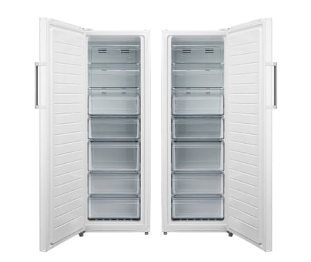 Congelator vertical VIVAX VF-238EDNF W, 238L, Full No Frost, Clasa E, Termostat Digital reglabil, Usa reversibila, Super cool, Super freeze, 7 cutii depozitare, H 142 cm, Alb [1]