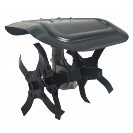 Cultivator pentru motocoasa cu aparatoare, 28mm X 9 dinti, compatibil cu motocoasele Micul Fermier, Detoolz, Procraft, Baikal, Moghilev, Elefant, Yamamoto, Kratos, Partner, Fermer [5]