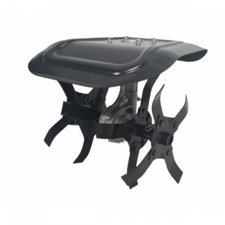 Cultivator pentru motocoasa cu aparatoare, 28mm X 9 dinti, compatibil cu motocoasele Micul Fermier, Detoolz, Procraft, Baikal, Moghilev, Elefant, Yamamoto, Kratos, Partner, Fermer [4]