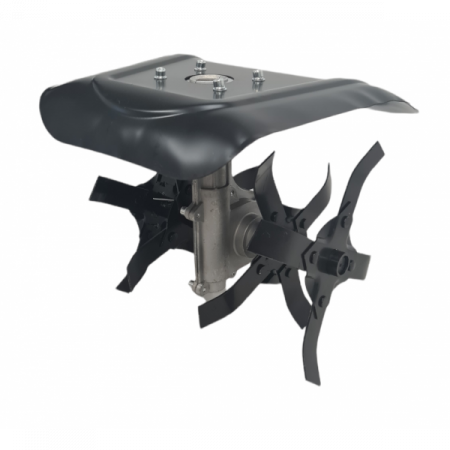 Cultivator pentru motocoasa cu aparatoare, 28mm X 9 dinti, compatibil cu motocoasele Micul Fermier, Detoolz, Procraft, Baikal, Moghilev, Elefant, Yamamoto, Kratos, Partner, Fermer [1]