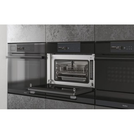 Cuptor compact incorporabil Haier, 33703272 Electric, 34 l, Curatare hidrolitica, Clasa A++, Grill, Interfata I-Message, Negru [3]