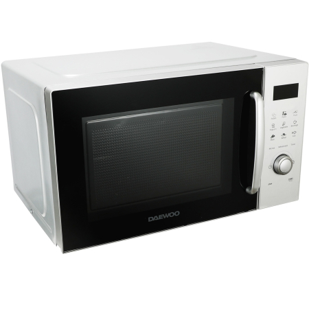 Cuptor cu microunde Daewoo, control digital, 23 litri, 800 W, display LED, 8 programe predefinite, 10 niveluri putere, farfurie interioara: 28.5 cm, cavitate interioara vopsita gri, functie ceas, prog [1]