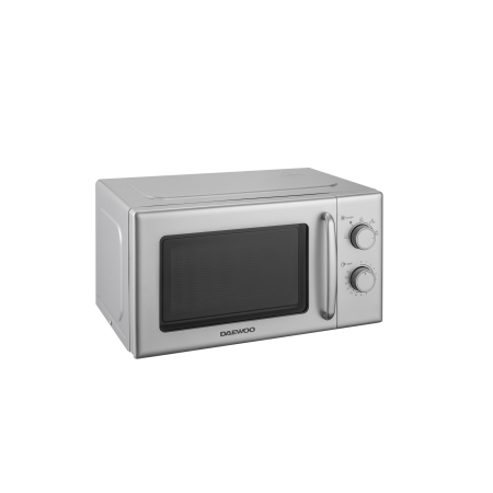 Cuptor cu microunde Daewoo, control mecanic, 20 litri, putere 700 W, 5 niveluri de putere, farfurie interioara de 25,5 cm, culoare cavitate interioara: alb, culoare: Silver [2]
