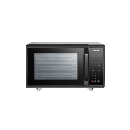 Marelvi - Cuptor cu microunde digital Toshiba, 23 L, control Touch, putere 800W, 6 functii presetate (auto), ceas digital, functie blocare copii, culoare negru