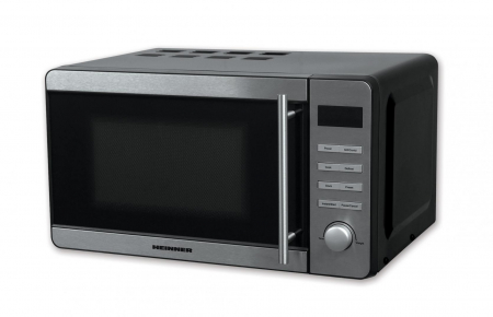 Cuptoare cu microunde - Cuptor cu microunde Heinner HMW-20DBKSS, 20 l, 700 W, Digital, Grill, Timer, Negru/Inox