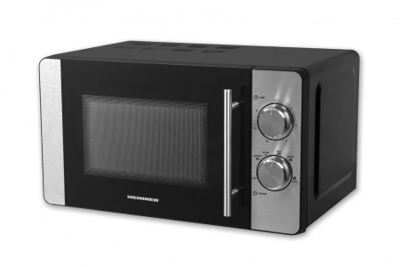Cuptoare cu microunde - Cuptor cu microunde Heinner HMW-20MBKSS, 20 l, 700 W, Mecanic, Timer, Negru/Inox