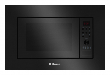 Marelvi - Cuptor cu microunde incorporabil Amica, 20 L, display, 700 W, grill 900 W, 6 nivele putere, 9 programe, decongelare, ChildLock, display rosu, sticla neagra