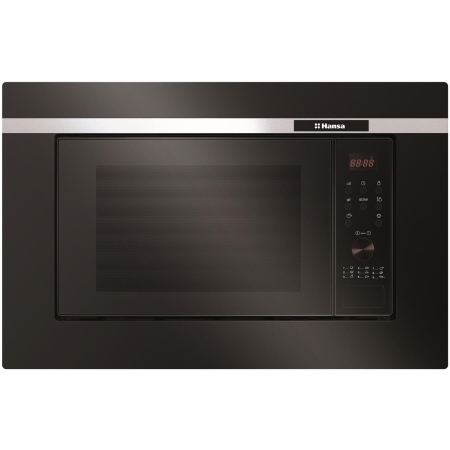 Marelvi - Cuptor cu microunde incorporabil Hansa, 20 L, display, 700 W, grill, 7 nivele putere, 9 programe, decongelare, ChildLock, sticla neagra