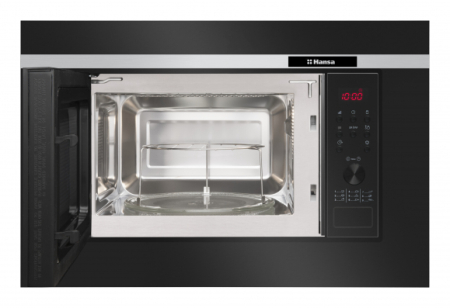 Cuptor cu microunde incorporabil Hansa, 20 L, display, 700 W, grill, 7 nivele putere, 9 programe, decongelare, ChildLock, sticla neagra [1]