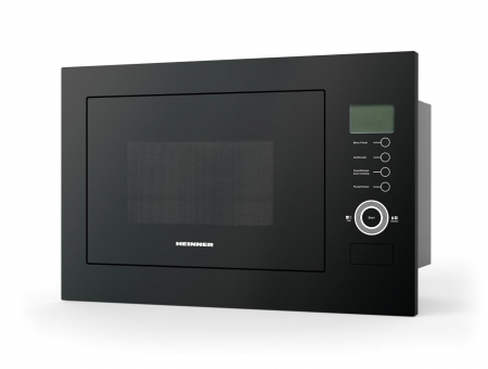 Cuptoare cu microunde - Cuptor cu microunde incorporabil Heinner HMW-25BIGBK, 25 L, 900 W, Grill, Display LCD, Sticla Neagra