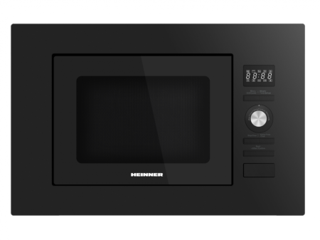 Cuptoare - Cuptor cu microunde incorporabil Heinner HMW-MDBI20GDBK, 20L, 800W, Grill 1000W, Control digital, 8 programe, Afisaj LED, Decongelare, Negru