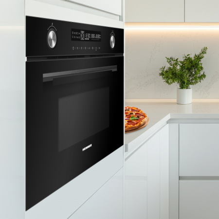 Cuptor cu Microunde Incorporabil Heinner HMW-MDBI34CTBK, 34L, 900W, Grill 1100W, Convectie 2300W, Control Touch Digital, 11 Programe Automate, Functie Decongelare, Negru [2]