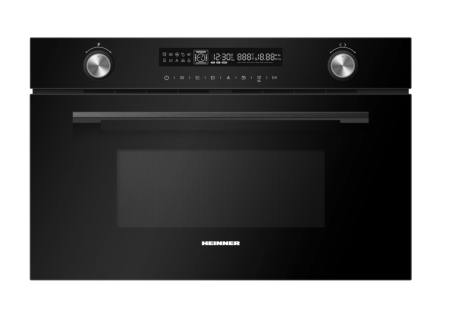 Electronice & Electrocasnice - Cuptor cu Microunde Incorporabil Heinner HMW-MDBI34CTBK, 34L, 900W, Grill 1100W, Convectie 2300W, Control Touch Digital, 11 Programe Automate, Functie Decongelare, Negru