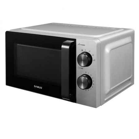 Produse HORECA - Cuptor cu microunde Samus SMC-20MS1, 20L, 700W, 6 nivele, Timer, argintiu
