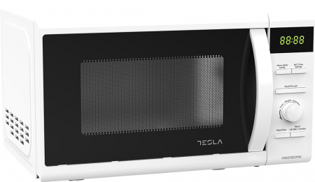 Cuptor cu microunde Tesla MW2060MW 20L, 700W, grill, gatire expres, dezghetare, digital, Alb [1]