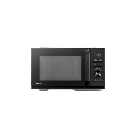 Marelvi - Cuptor cu microunde Toshiba 25L, model digital, Putere 900W, 5 nivele de putere, functie Grill, 7 retete predefinite, diametru platou 288 mm, culoare negru