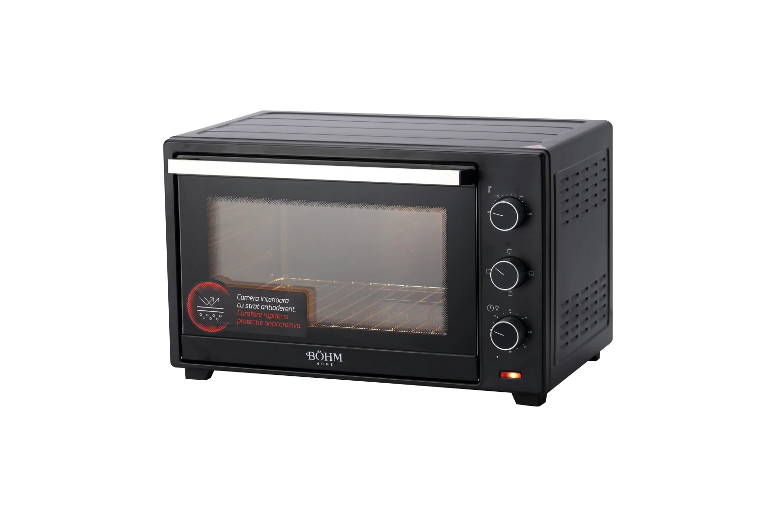 Cuptoare electrice - Cuptor electric 48 L, BÖHM BC48B3-L, Timer, 2000 W, 100–230°C